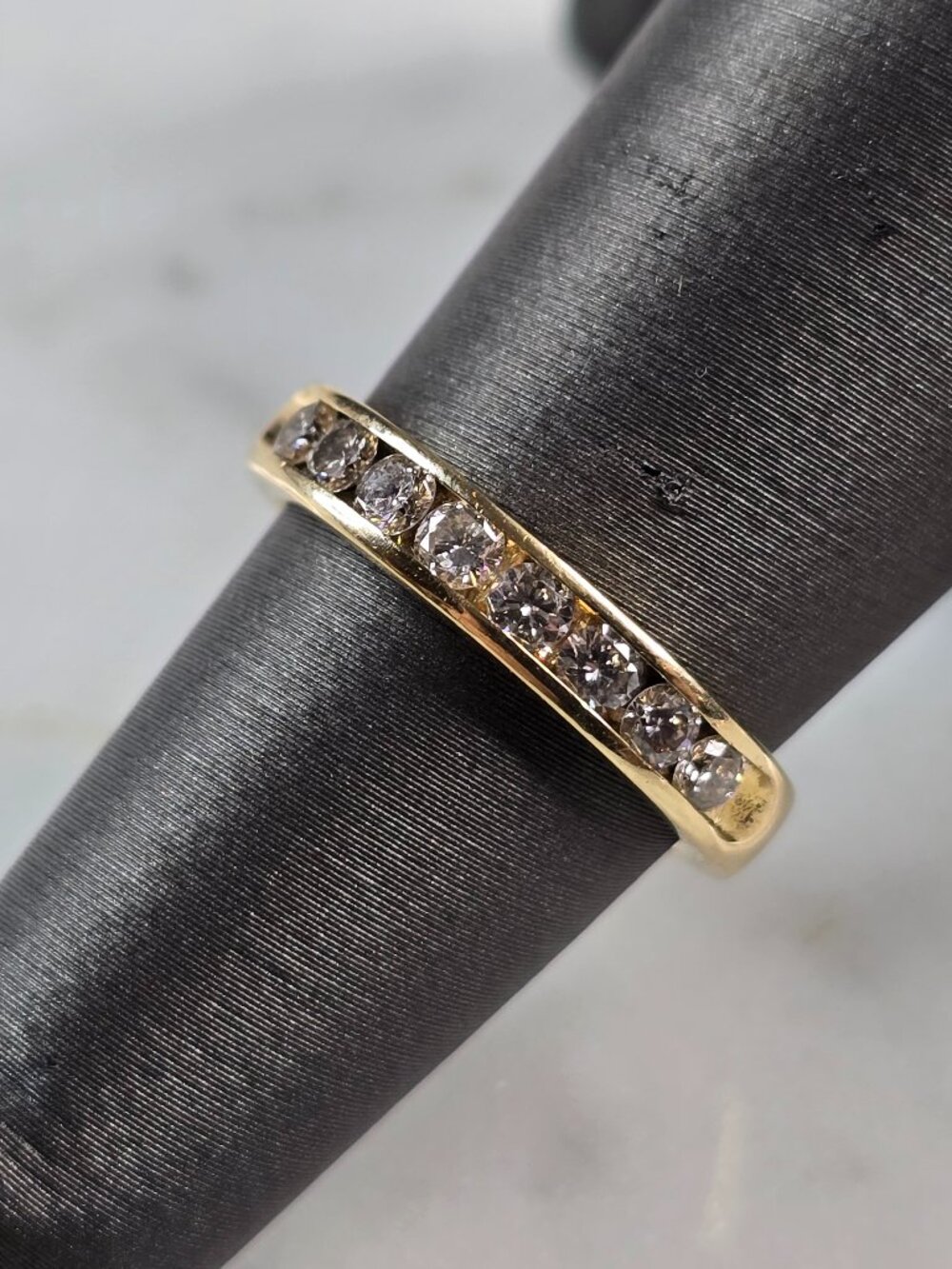 Womens Vintage Estate 14K Yellow Gold Diamond Ring 3.5g E1955